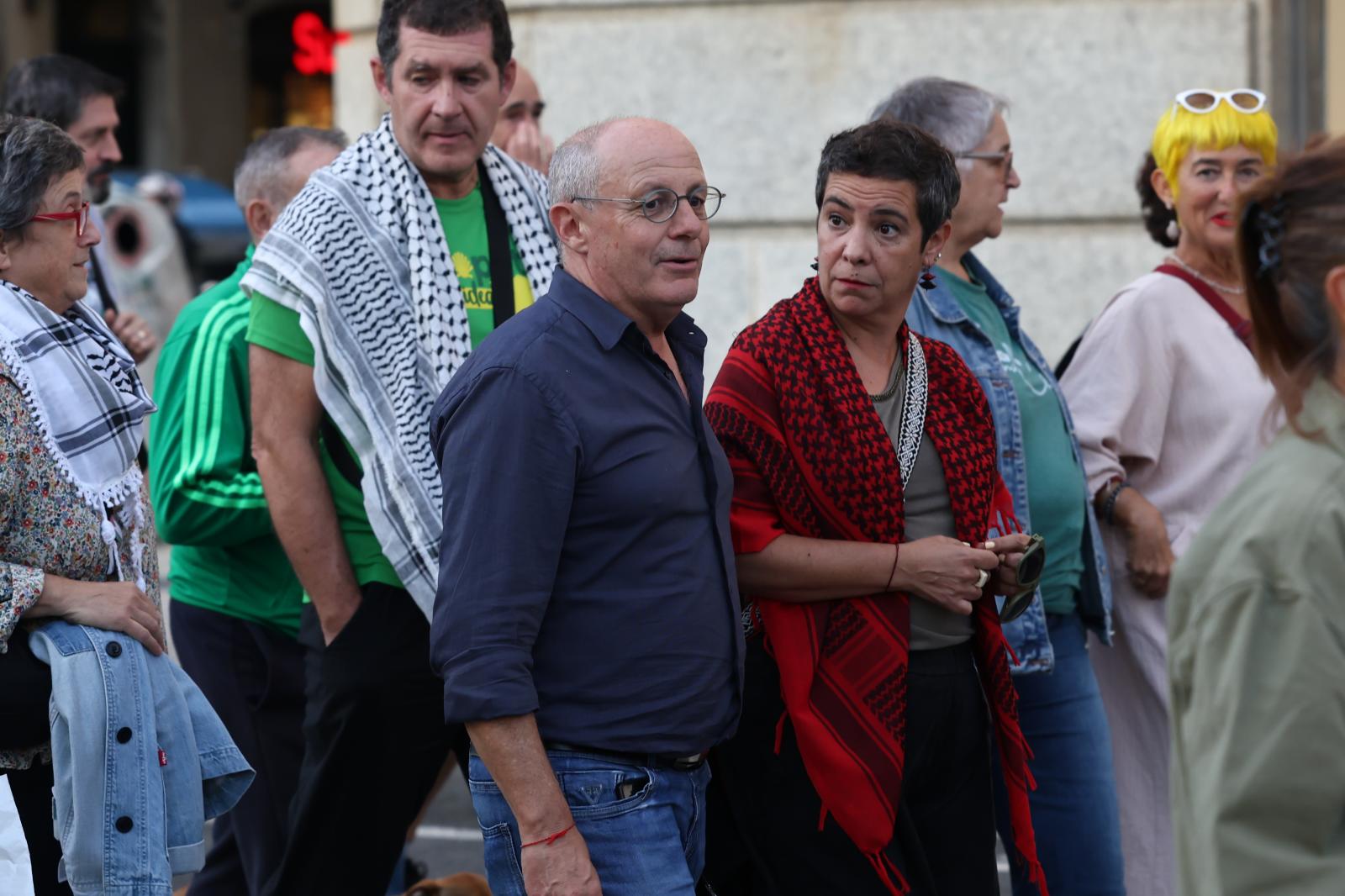 Segunda manifestación en apoyo a Palestina en Donostia