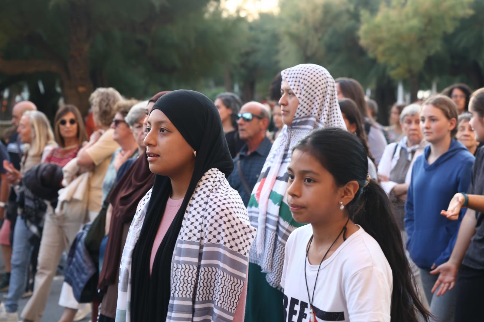Segunda manifestación en apoyo a Palestina en Donostia