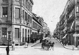 Panorámica de la calle Garibay a principios del XX.