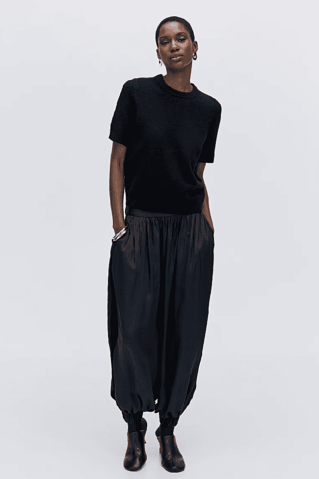 Pantalones bombacho negros