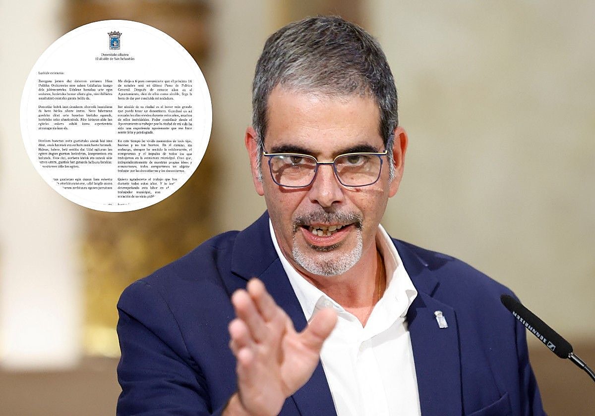 Eneko Goia, en su comparecencia de este jueves en el Ayuntamiento de Donostia