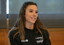 Ane Santesteban, este viernes al anunciar su retirada.