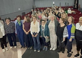 Asitentes al Encuentro Violeta celebrado en el Cine de Doneztebe.