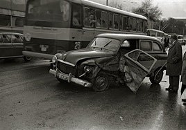Aparatoso accidente de tráfico.