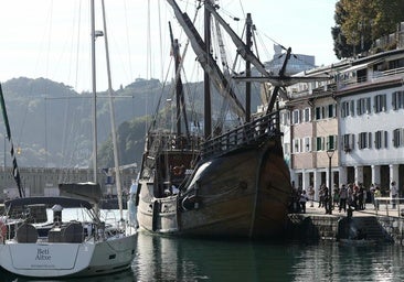 La Nao Santa María ya está en Donostia: «Te teletransporta a la época de Colón»
