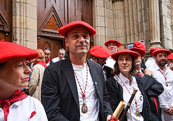 La diputada Eider Mendoza y el alcalde Igor Enparan, el pasado 8 de septiembre.