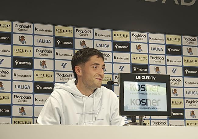 Gorrotxategi, durante la rueda de prensa.