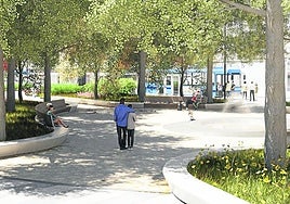 La renovada plaza Zaragoza, cuyas obras empezarán en el último trimestre del año que viene, contará con espacios accesibles, árboles de copa y cobertura vegetal y espacios de estancia.