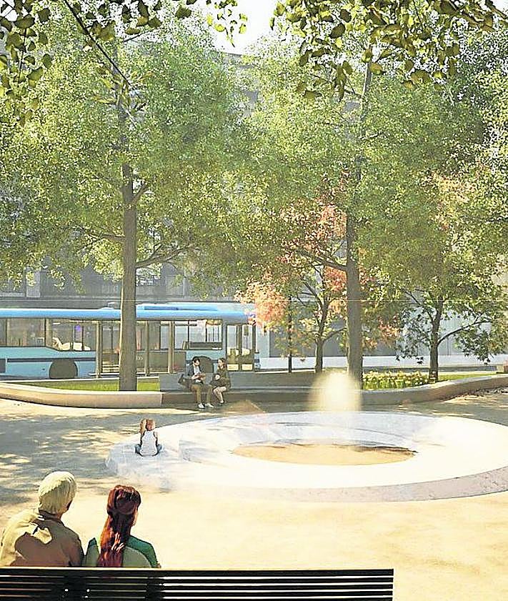 Imagen secundaria 2 - La plaza Zaragoza será un refugio natural con arbolado, vegetación y un estanque de agua