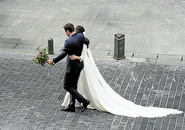 Una pareja recien casada