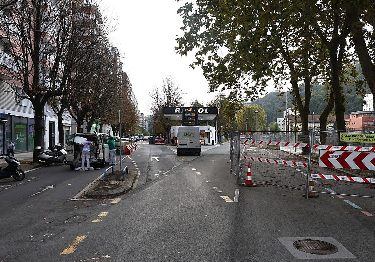 Vehículos y peatones podrán utilizar otra vez desde el martes este tramo del paseo de Errondo.