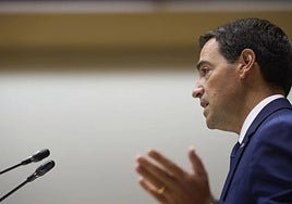 Imanol Pradales, en una comparecencia en el Parlamento Vasco