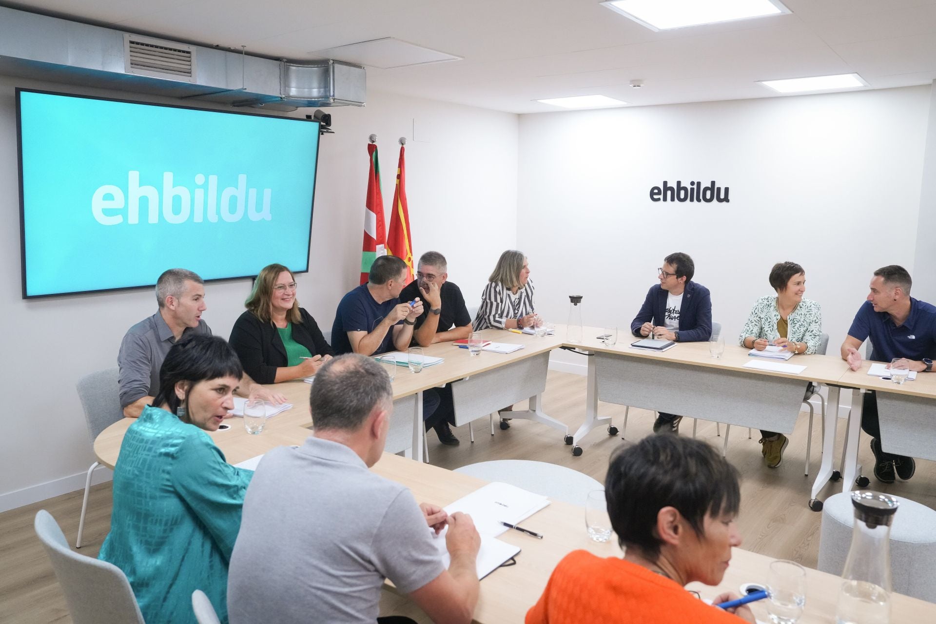 La dirección de EH Bildu, en una reunión.