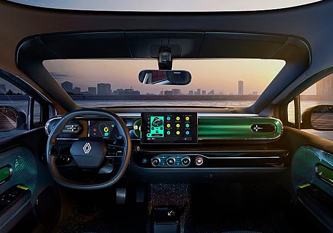 El Twingo propone un puesto de conducción con un buen apartado multimedia, instrumentación con pantalla de 7 pulgadas y una pantalla táctil central de 10,1 pulgadas. Todo a disposición del conductor