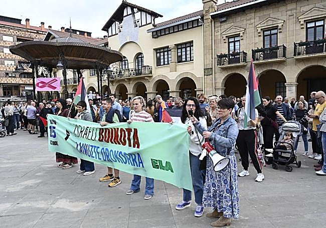Concentración por Palestina en Beasain.