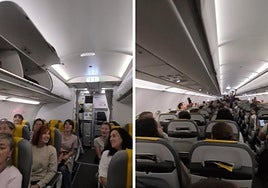 La emoción se apodera de un vuelo Bilbao - Barcelona con un coro interpretando por sorpresa la canción 'Lau teilatu'