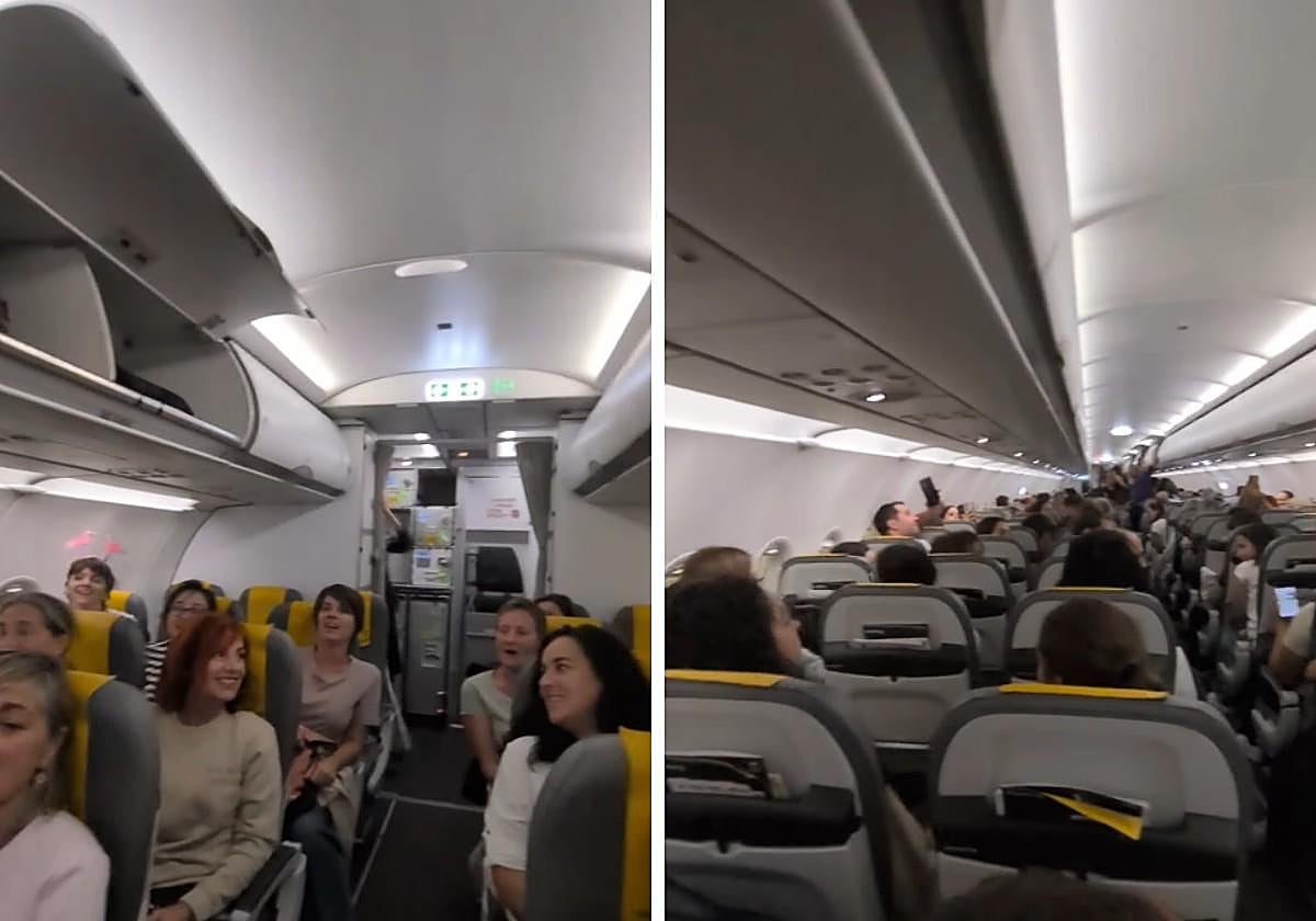 Emoción en un vuelo Bilbao - Barcelona cuando un coro, en el que participa una riojana, se lanza a cantar