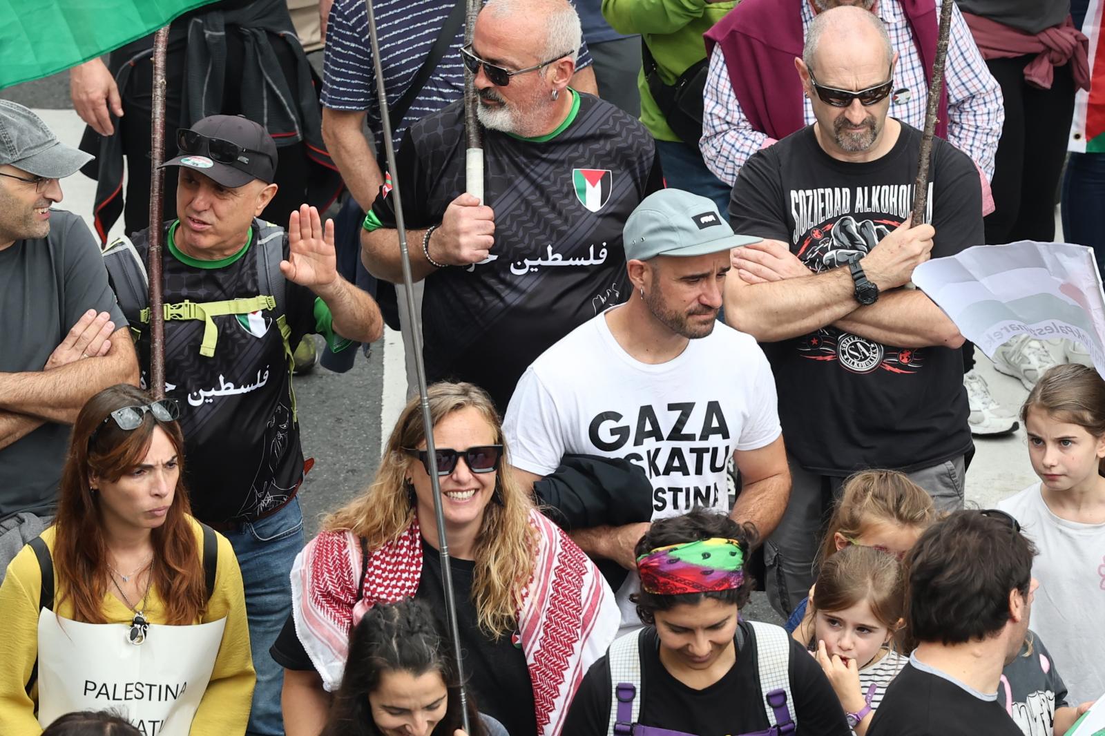 Manifestación en Donostia en apoyo a Palestina
