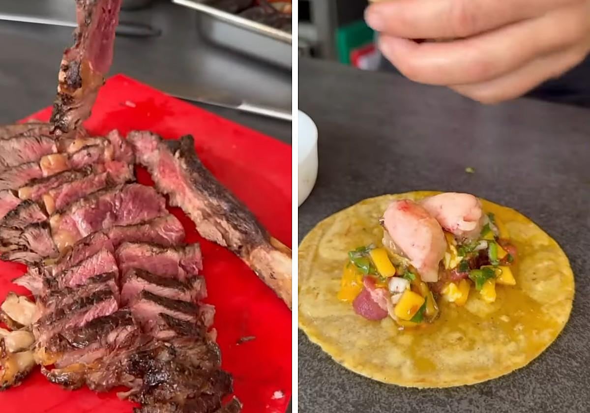 La receta de taco vasco de David Muñoz: txuleta, salsa de huevo frito y tuétano