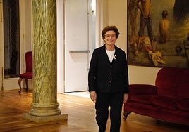 Nekane Arzallus, este viernes por la mañana en el hall de Alcaldía.