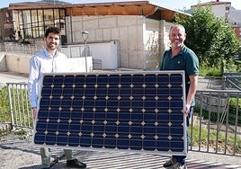 Josu Etxebarria, técnico de Edinor, y Óscar Valbuena, presidente de la TEK y edil de Desarrollo Sostenible.