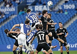 Una imagen del último encuentro del Sanse en la victoria frente al Andorra en Anoeta.
