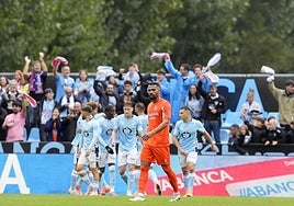 Yangel Herrera, tras el gol del Celta.