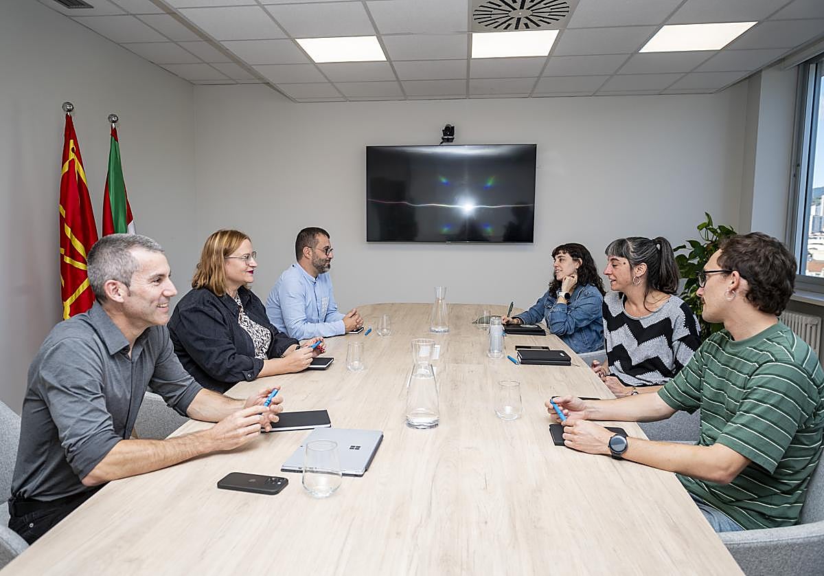 Responsables políticos de EH Bildu y la CUP en Bilbao.