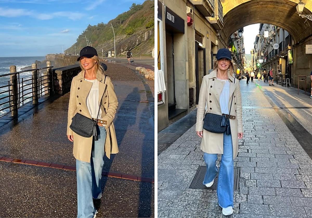 Emma García disfruta de las olas, y las evita, en uno de sus rincones favoritos de San Sebastián