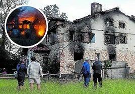 Estado en que quedó la casa Santa Luzia tras el incendio del miércoles.