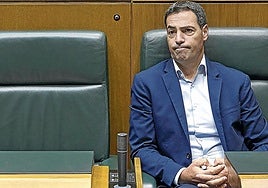 Imanol Pradales, en el Parlamento Vasco.