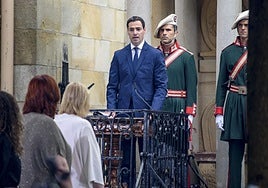 El lehendakari, Imanol Pradales, en la Casa de Juntas de Gernika.