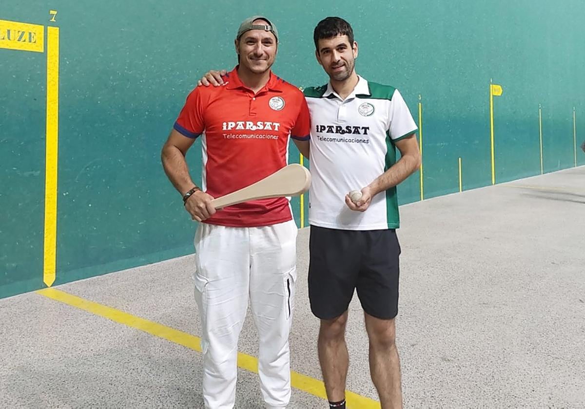 Rubén y Aranguren, pelotaris de Eple.