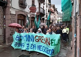 La manifestación recorrió las principales calles de Elizondo.