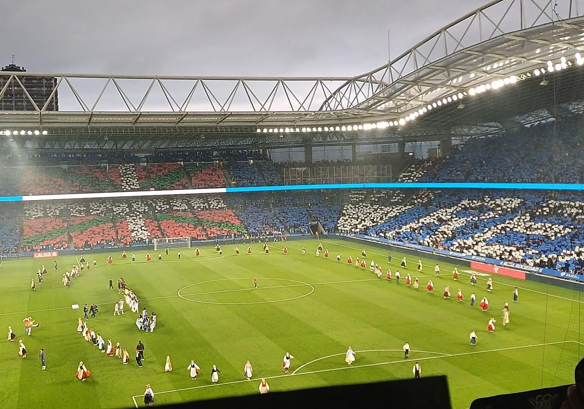 Panorámica de Anoeta en el último derbi contra el Athletic