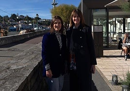 Oihane Aguirregoitia, del PNV, e Idoia Mendia, del PSE.