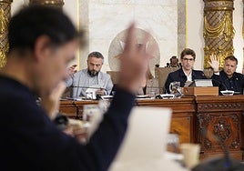 Una votación hoy en el Pleno, presidido por Jon Insasuti.