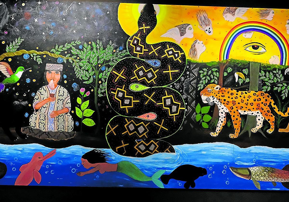 Una de las obras que representa el mar, la tierra, el cielo y el mundo espiritual.