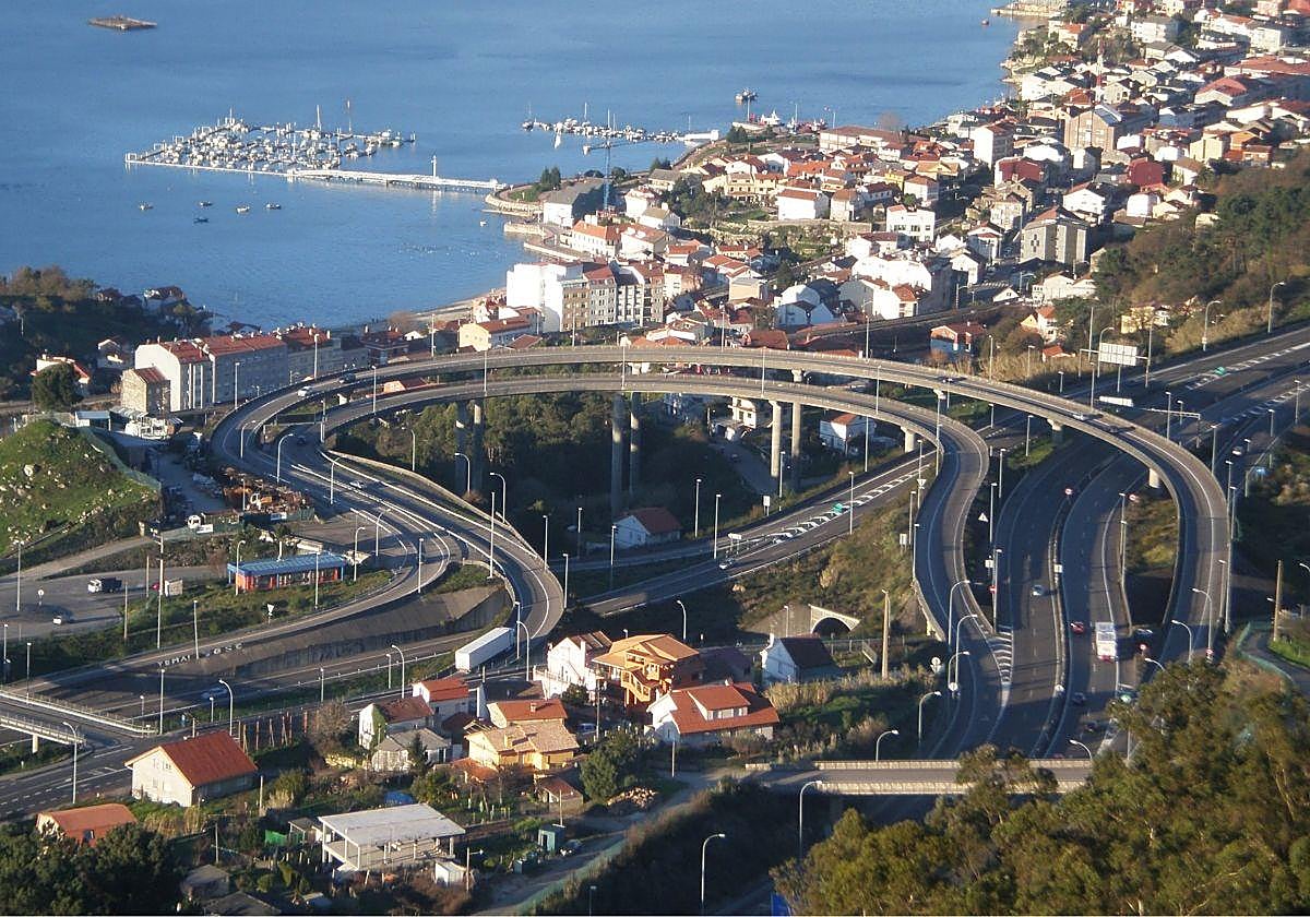 Vista aérea de la AP-9.