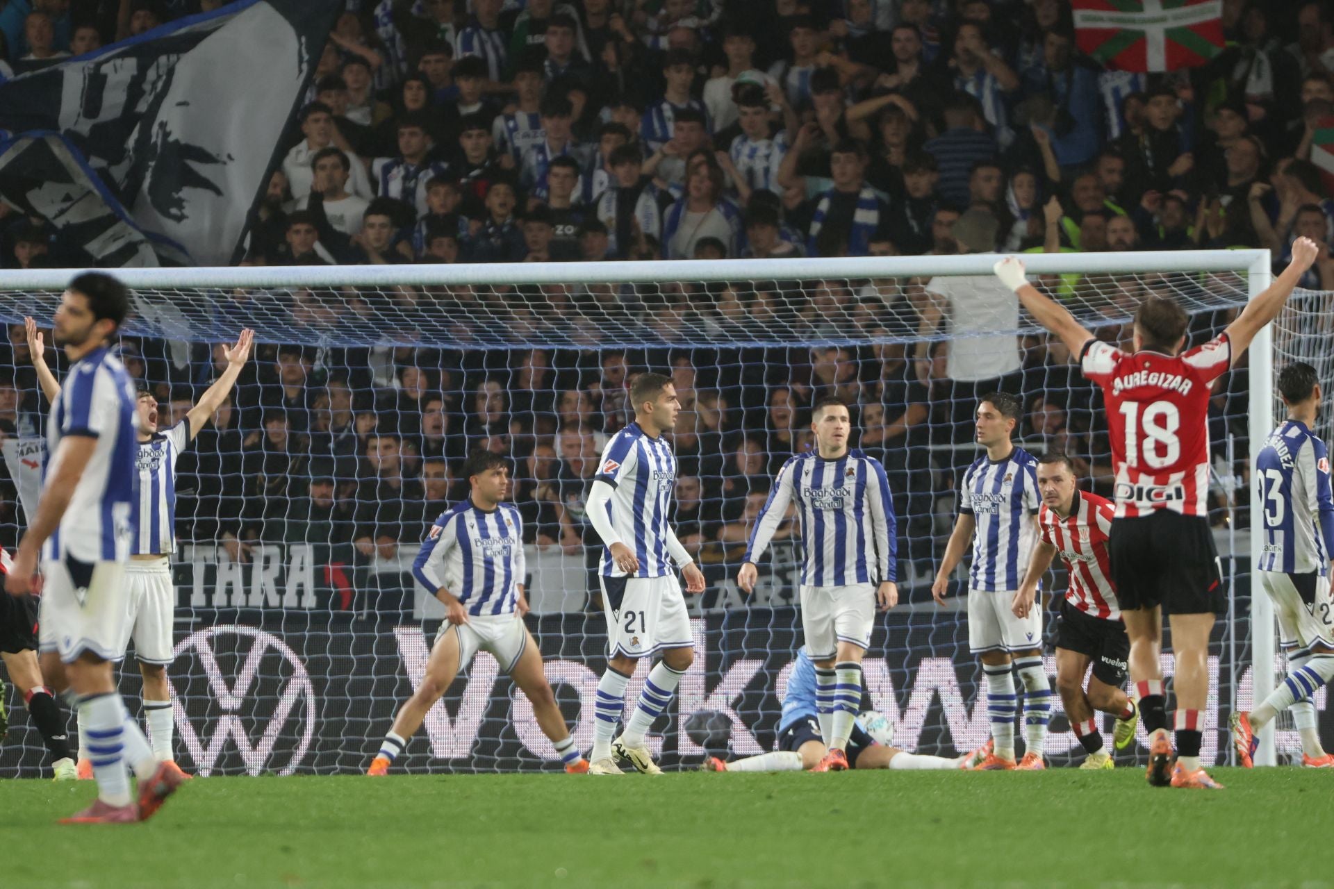 Las mejores imágenes del derbi de Anoeta