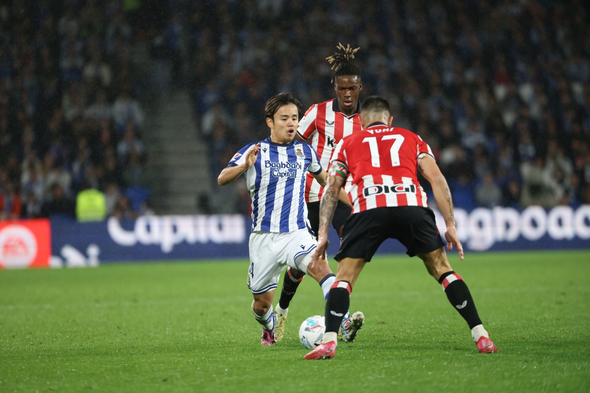 Las mejores imágenes del derbi de Anoeta
