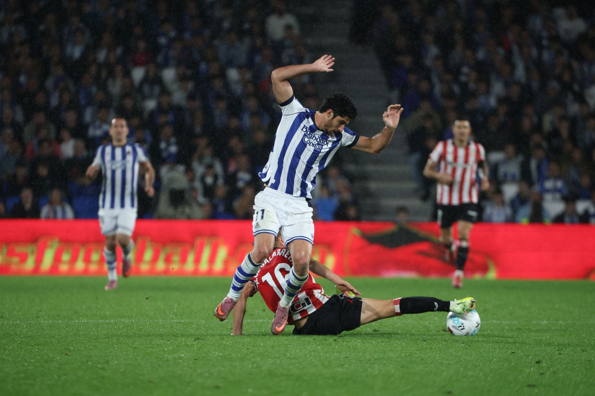 Las mejores imágenes del derbi de Anoeta