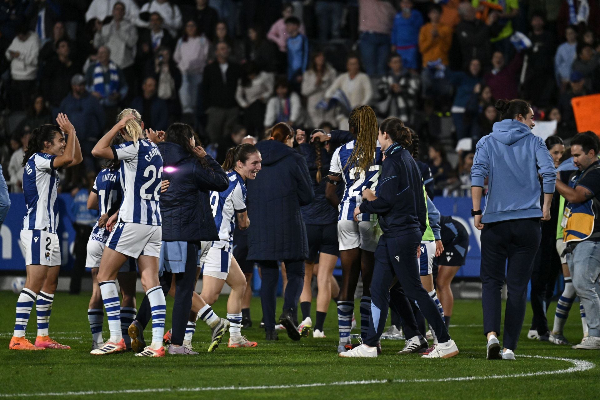 La celebración de la victoria ante el Barça, en imágenes