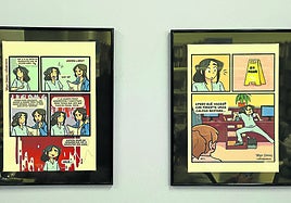 Vista de la exposición de 'Entre enfermeras'.