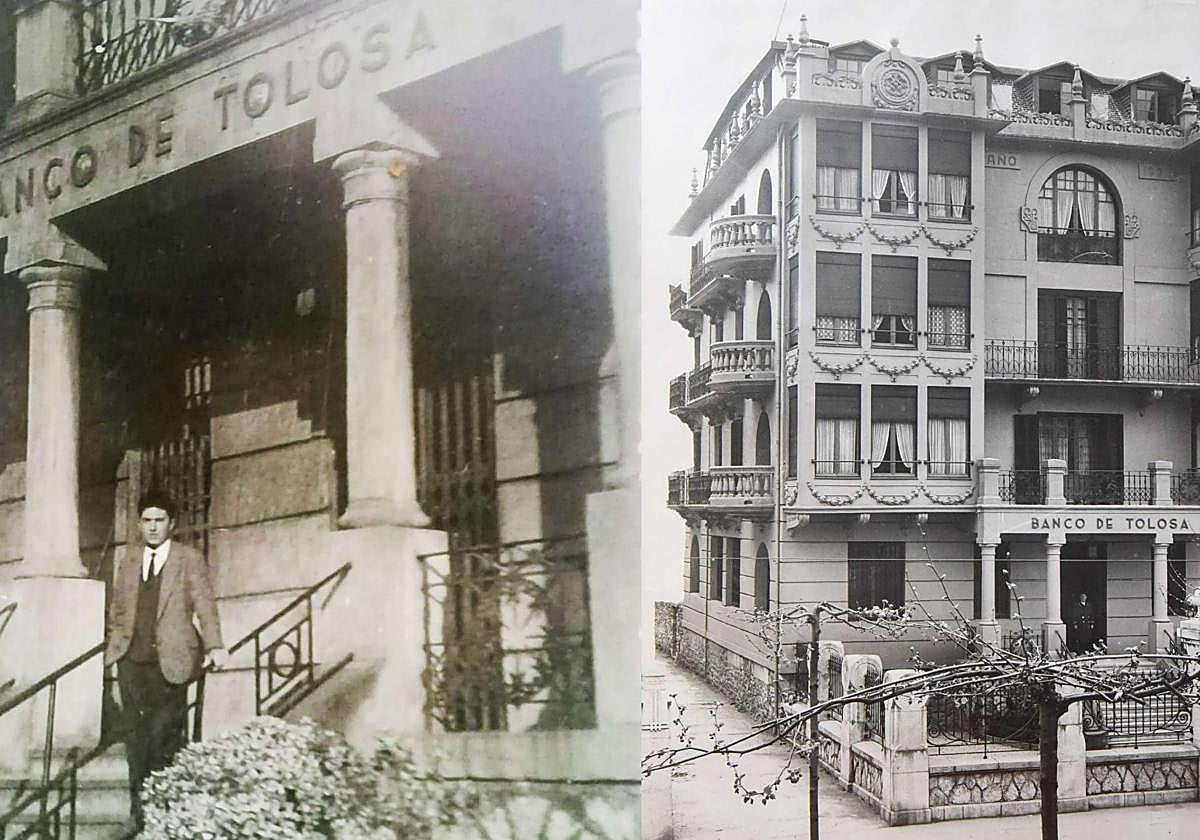 Dos imágenes del Banco de Tolosa.
