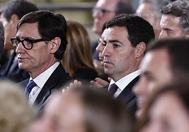 El lehendakari, Imanol Pradales, en el funeral de Estado por las víctimas de la Dana de Valencia.