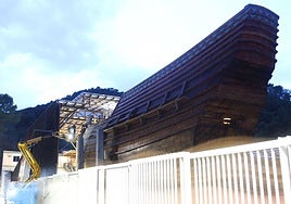 Imagen de la popa de la nao San Juan