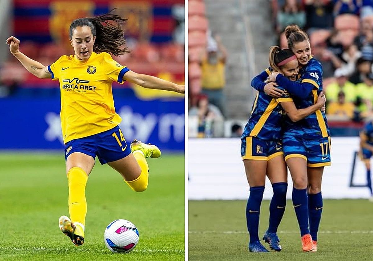 Nuria Rábano, en un partido con el Utah, y Ana Tejada consola a Zornoza en el partido de la retirada de la madrileña