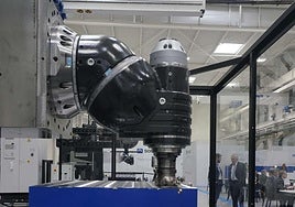 Maquinaria industrial en una empresa de Gipuzkoa.