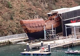 La nao San Juan se prepara para su botadura